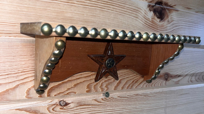 Load image into Gallery viewer, Small 1 Big Star &amp; Dots Wooden Shelf
