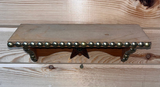 Small 1 Big Star & Dots Wooden Shelf