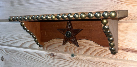 Small 1 Big Star & Dots Wooden Shelf