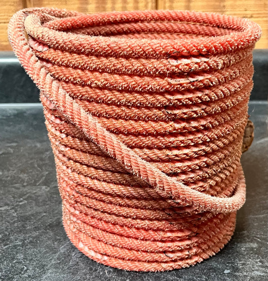 Tall Lariat Rope Basket - Red
