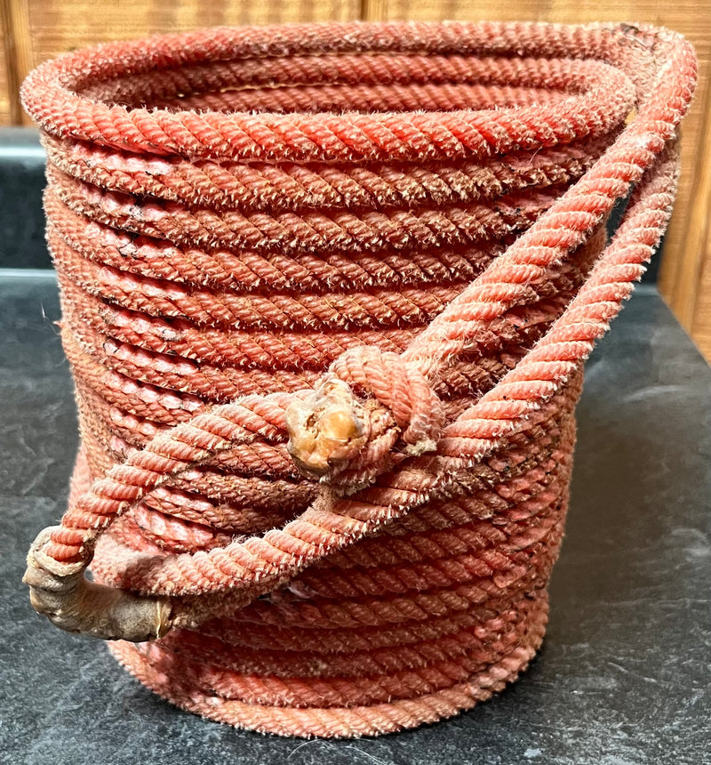 Load image into Gallery viewer, Tall Lariat Rope Basket - Red
