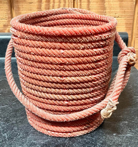 Tall Lariat Rope Basket - Red