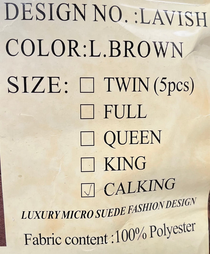 Load image into Gallery viewer, Micro Suede 7-Piece California King Comforter Set - Lavish Brown
