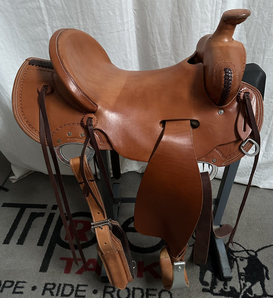 Used Kelly Hauser Team Roper Saddle 16