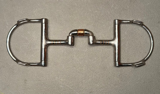 Used Robart Pinchless D-Ring Low Port with Rollers Snaffle Bit