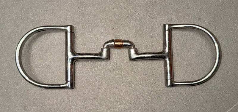 Load image into Gallery viewer, Used Robart Pinchless D-Ring Low Port with Rollers Snaffle Bit
