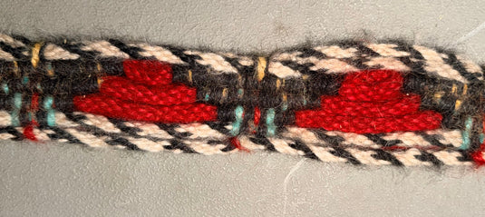 Used Mohair Wither Strap - Red/Black/White