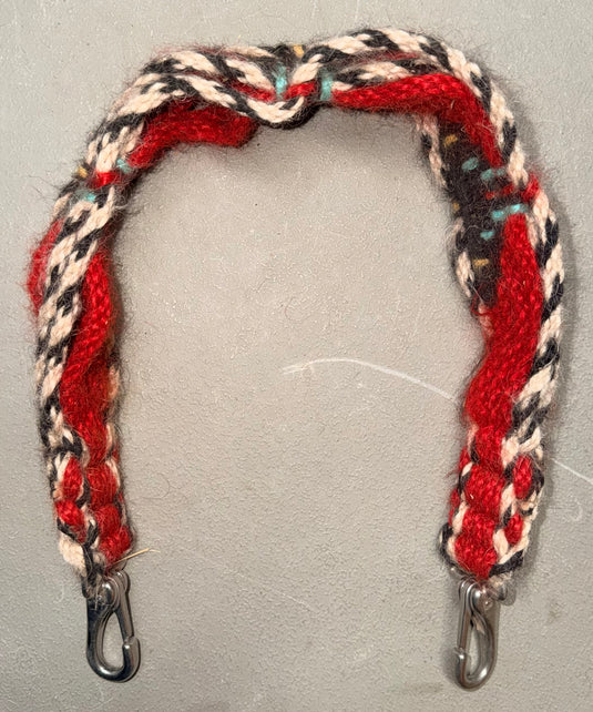 Used Mohair Wither Strap - Red/Black/White