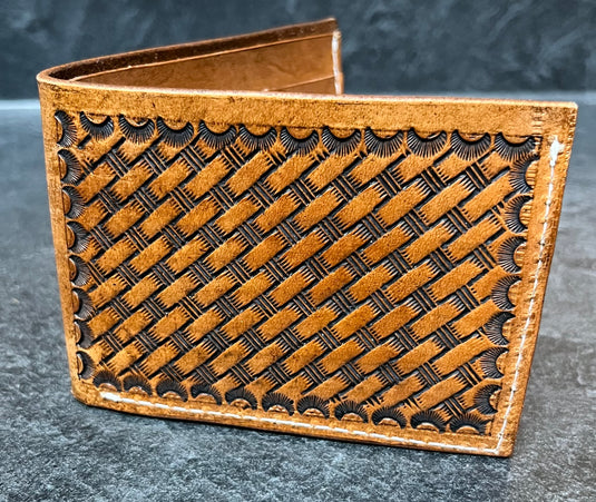 Bi-Fold Wallet - Basketweave/Floral
