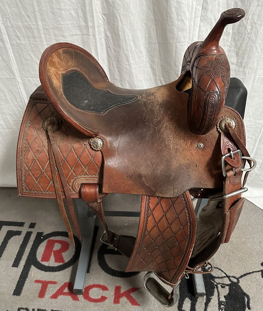 Used Robbie Phillips Barrel Saddle 15