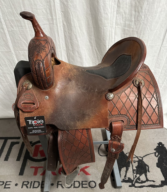 Used Robbie Phillips Barrel Saddle 15