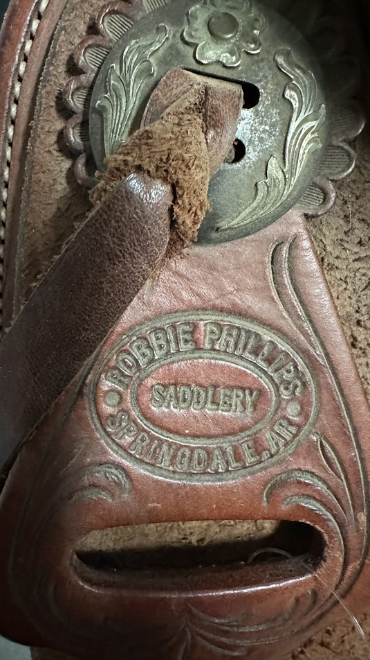 Used Robbie Phillips Barrel Saddle 15"