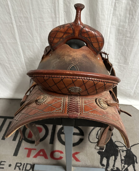 Used Robbie Phillips Barrel Saddle 15"
