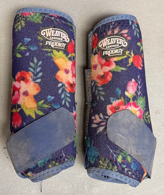 Used Weaver Prodigy Protective Boot - Medium Front - Navy/Floral