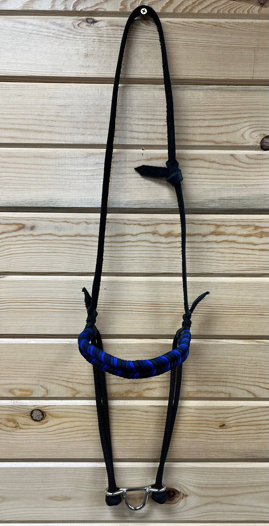 BHB Paracord Braided Noseband - Black/Blue