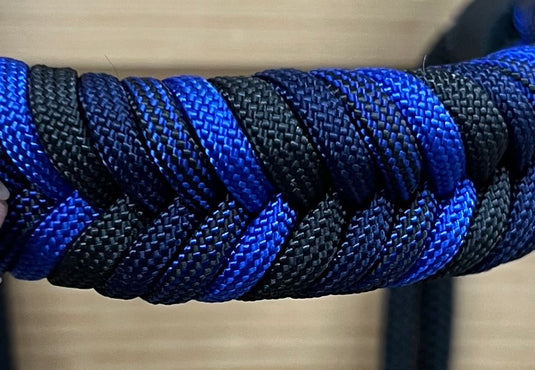 BHB Paracord Braided Noseband - Black/Blue