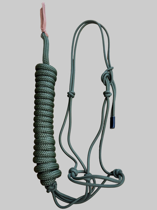 BHB Paracord Halter & Yacht Lead - Olive