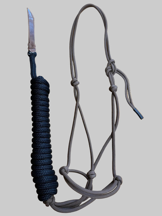 BHB Paracord Halter & Yacht Lead - Brown