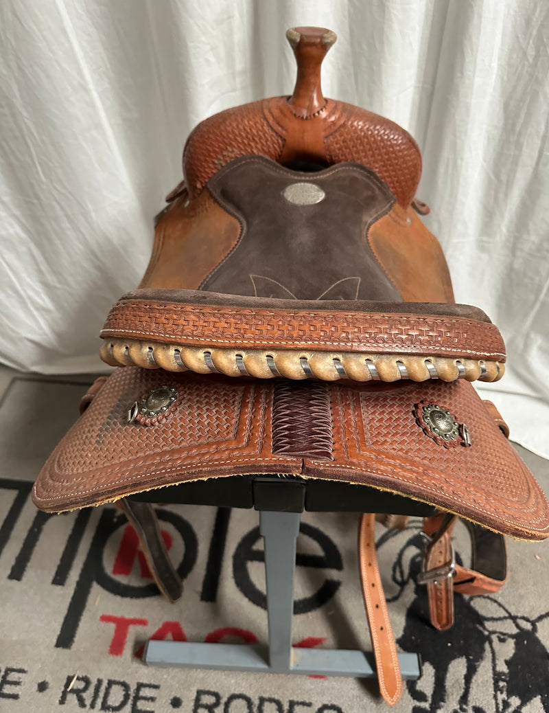 Load image into Gallery viewer, Used Courts Sharon Camarillo All Around Saddle 14"
