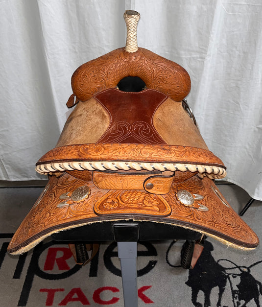 Used Martha Josey Collection Barrel Saddle 14.5"