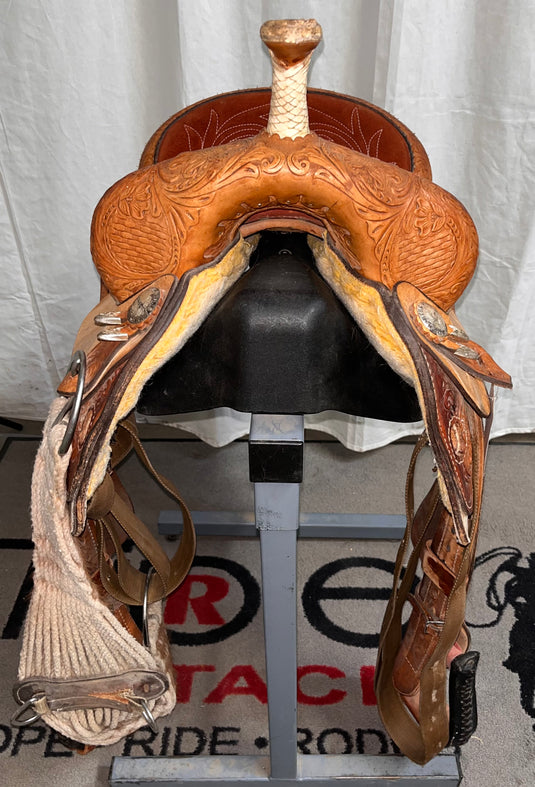 Used Martha Josey Collection Barrel Saddle 14.5"