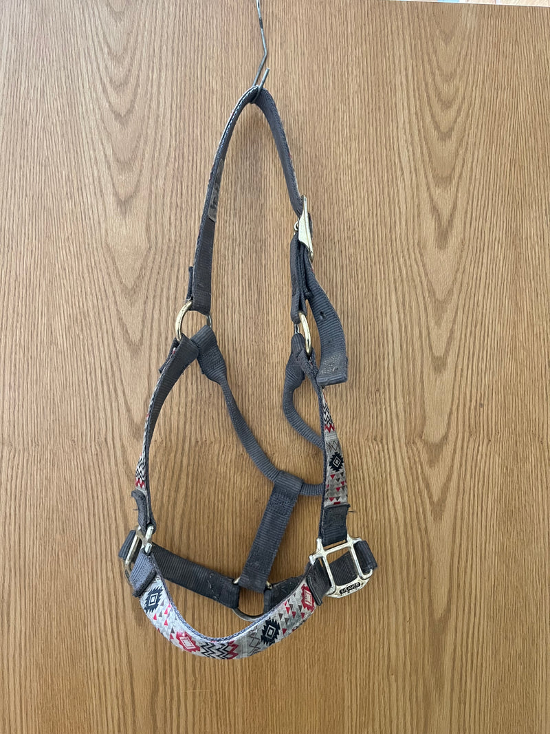 Load image into Gallery viewer, Used Nylon Halter - Gray/Aztec
