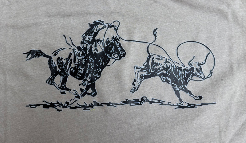 Load image into Gallery viewer, Diamond B Pasture Roping Graphic Tee Shirt - Light Brown
