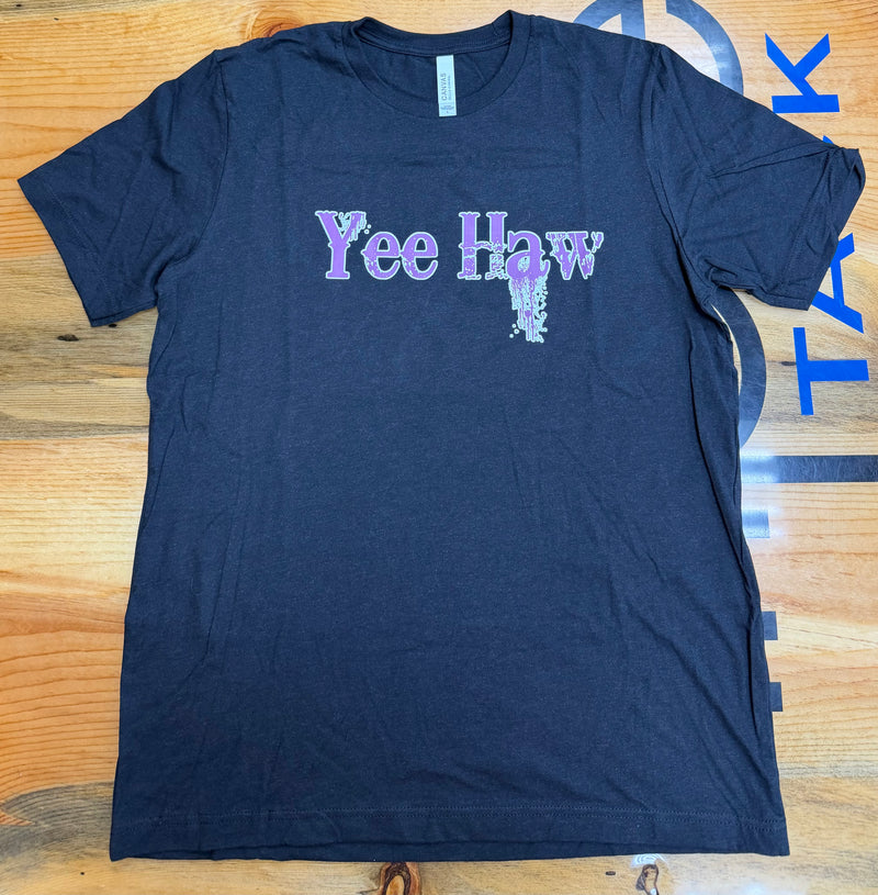 Load image into Gallery viewer, Diamond B Yee Haw Graphic Tee Shirt - Black
