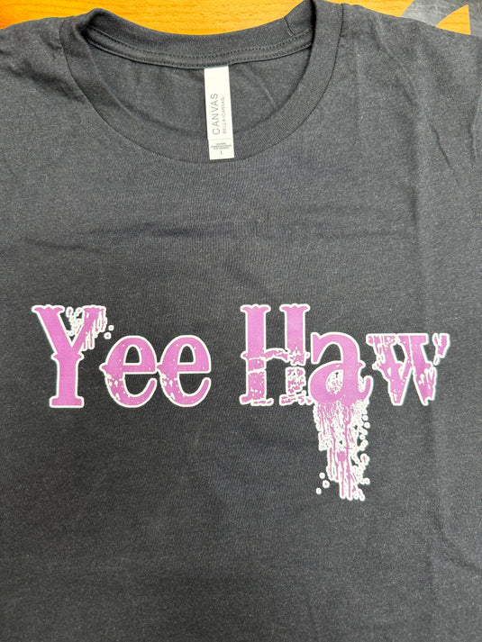 Diamond B Yee Haw Graphic Tee Shirt - Black