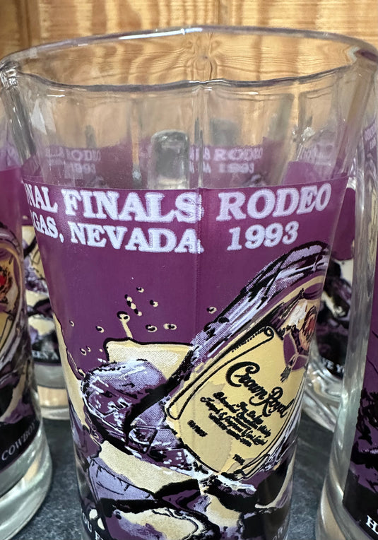 Crown Royal 1993 National Finals Rodeo Beer Glasses - Set of 6