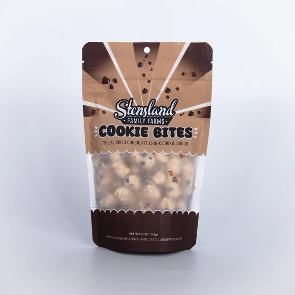 Load image into Gallery viewer, Stensland Family Farms Freeze-Dried Cookie Bites Chocolate Chunk Cookie Dough - 5 oz
