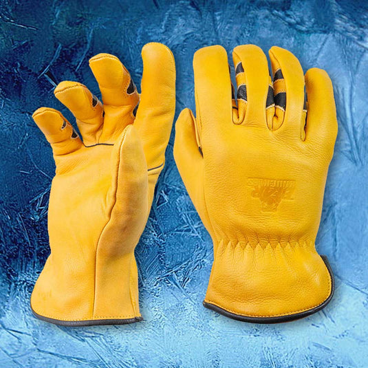 Bear Knuckles Double Wedge Thin Fleece-Lined Water Resistant Cowhide Driver Winter Glove