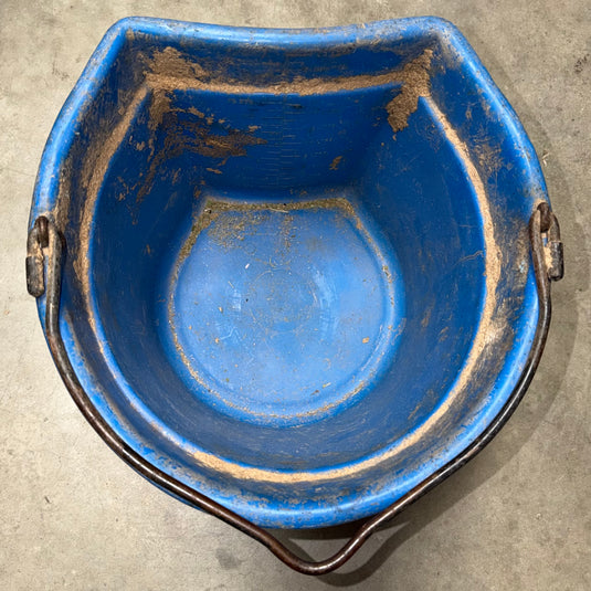 Used Plastic Flat Back Bucket - Blue