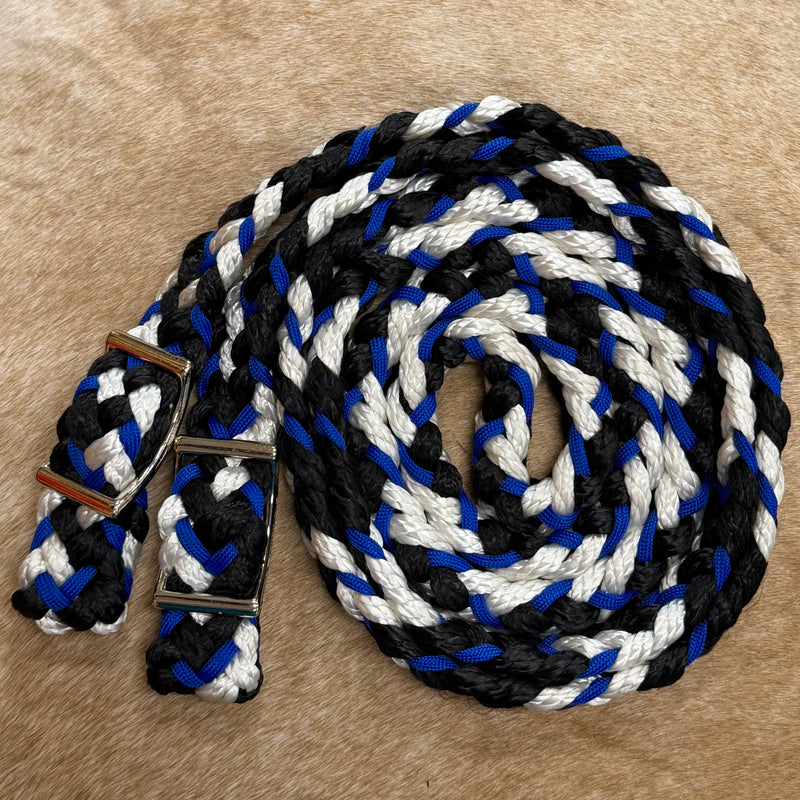 Load image into Gallery viewer, Gale Beebe Round Braided Barrel Reins
