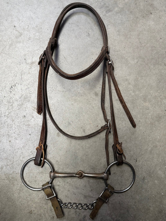 Used Browband & O-Ring Smooth Snaffle Bit