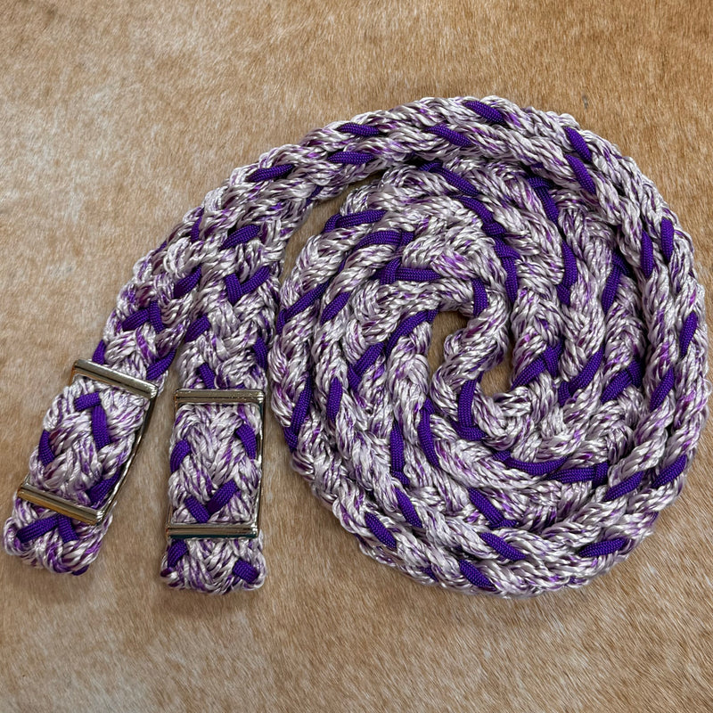 Load image into Gallery viewer, Gale Beebe Round Braided Barrel Reins
