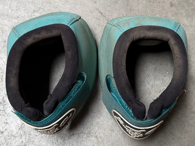 Load image into Gallery viewer, Used PC Ballistic Bell Boots - Turquoise - Medium
