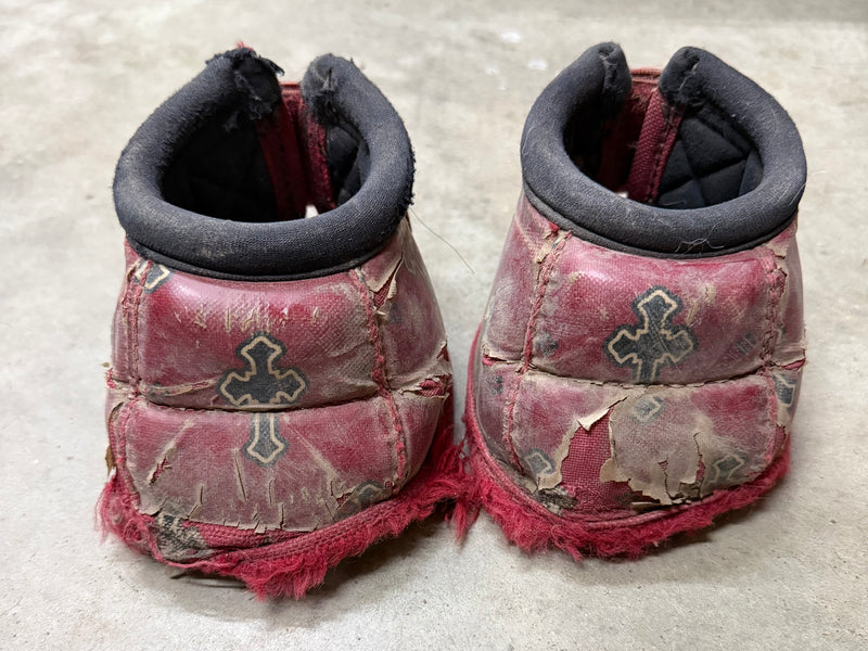 Load image into Gallery viewer, Used PC Ballistic Bell Boots - Red Crosses
