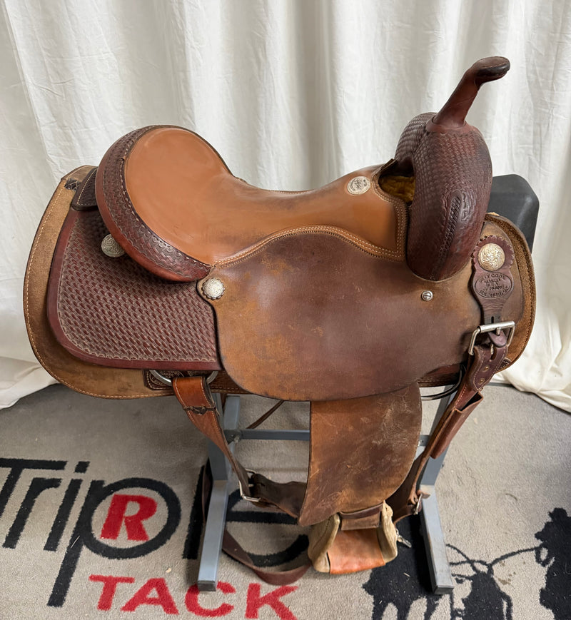 Load image into Gallery viewer, Used Billy Cook Classic Pro Cutter Saddle 16"
