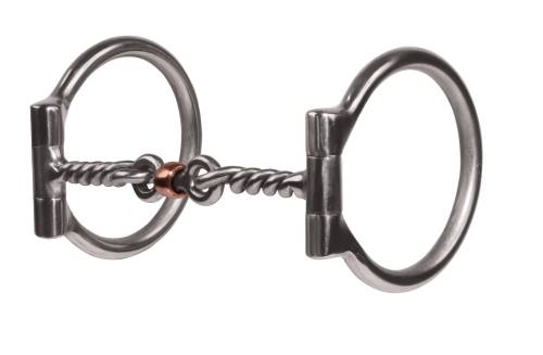 Professional's Choice Equisential D-Ring Twisted Wire Dogbone Snaffle Bit