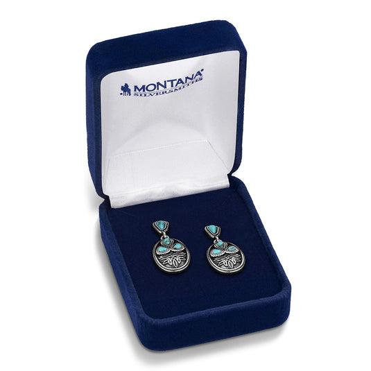 Montana Silversmith's Boot Stitch Turquoise Earrings