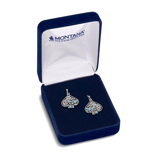 Montana Silversmith's Filigree Fortune Spade Earrings