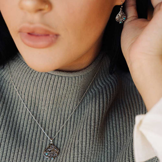 Montana Silversmith's Filigree Fortune Spade Earrings