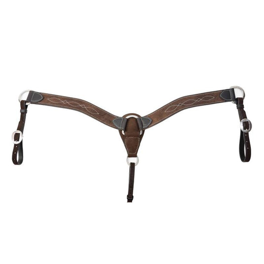 Professional's Choice Contoured Chocolate Roughout Gunslinger Breast Collar 2"