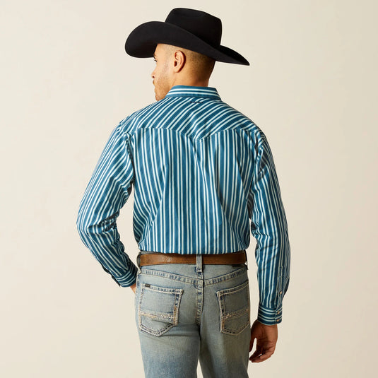 Ariat Mens Raleigh Classic Fit Long Sleeve Snap Shirt - Teal