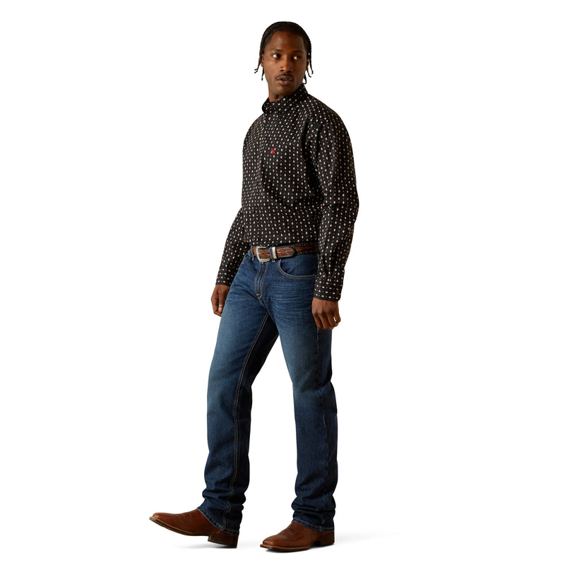 Load image into Gallery viewer, Ariat Mens Thorin Classic Fit Long Sleeve Shirt - Black
