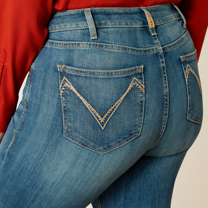 Load image into Gallery viewer, Ariat Womens Perfect Rise Isabella Wide Leg Trouser Denim Jean - Albuquerque
