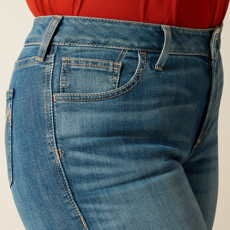 Load image into Gallery viewer, Ariat Womens Perfect Rise Isabella Wide Leg Trouser Denim Jean - Albuquerque
