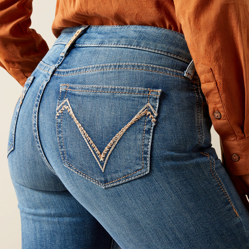 Load image into Gallery viewer, Ariat Womens Perfect Rise Isabella Wide Leg Trouser Denim Jean - Albuquerque
