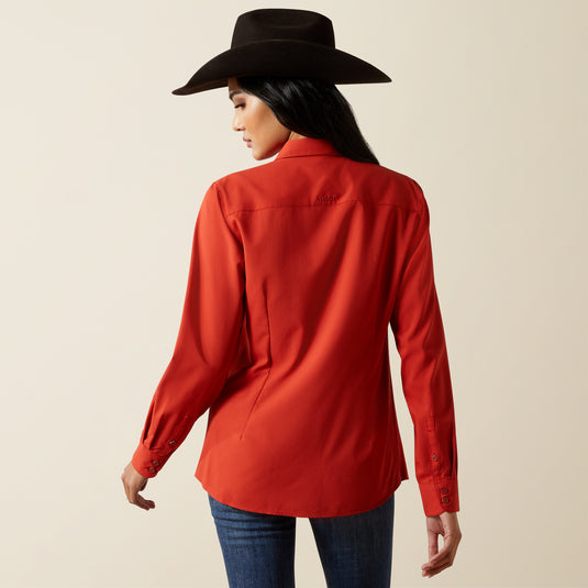 Ariat Womens Kirby Pro Solid Shirt - Ketchup